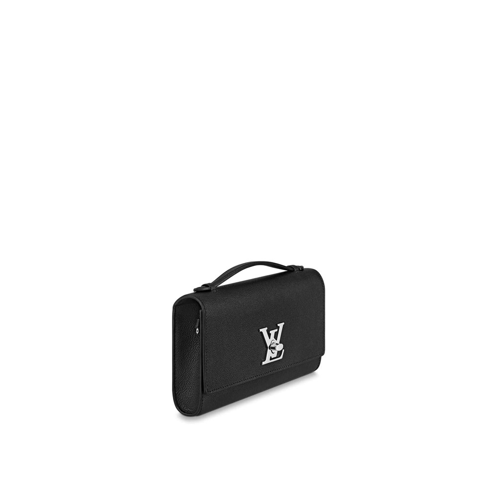 Louis Vuitton Lockme Black Clutch Purse Evening Bag M56088: Image 2