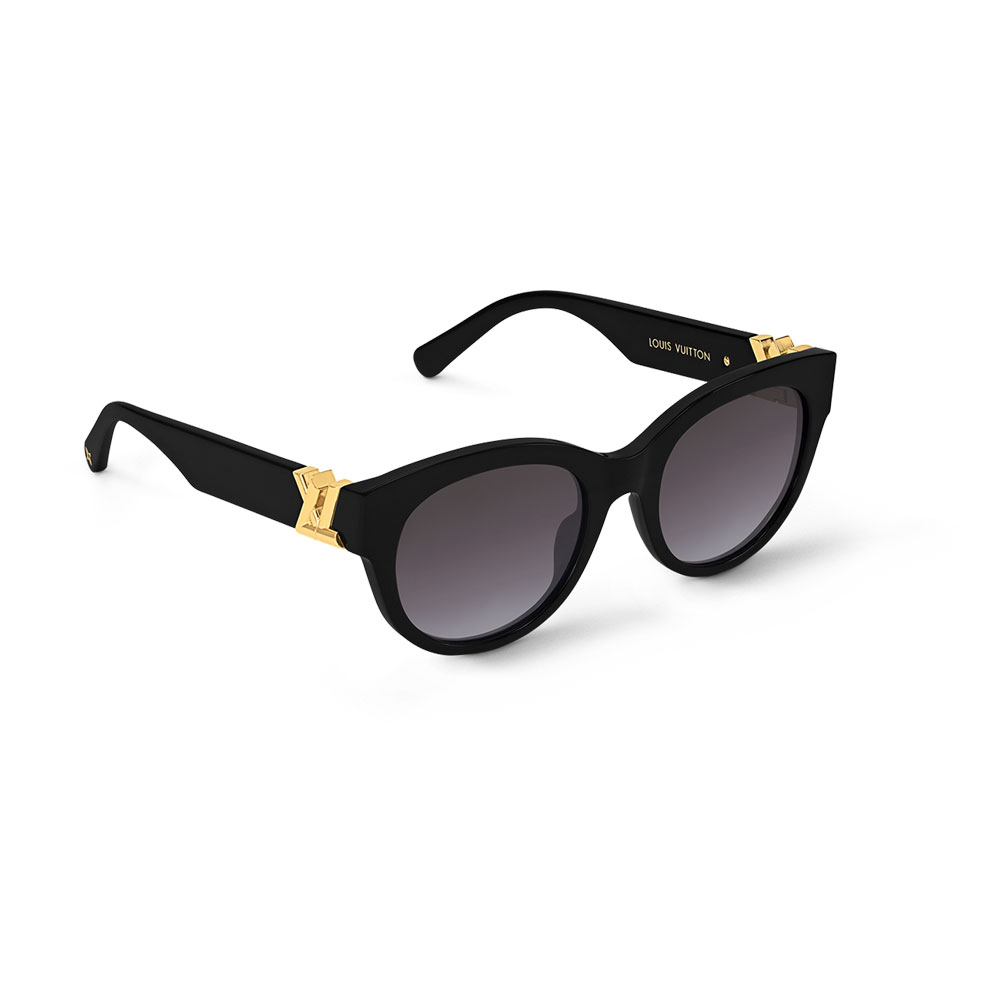 Louis Vuitton GO-14 Round Sunglasses in Black Z2378E: Image 1