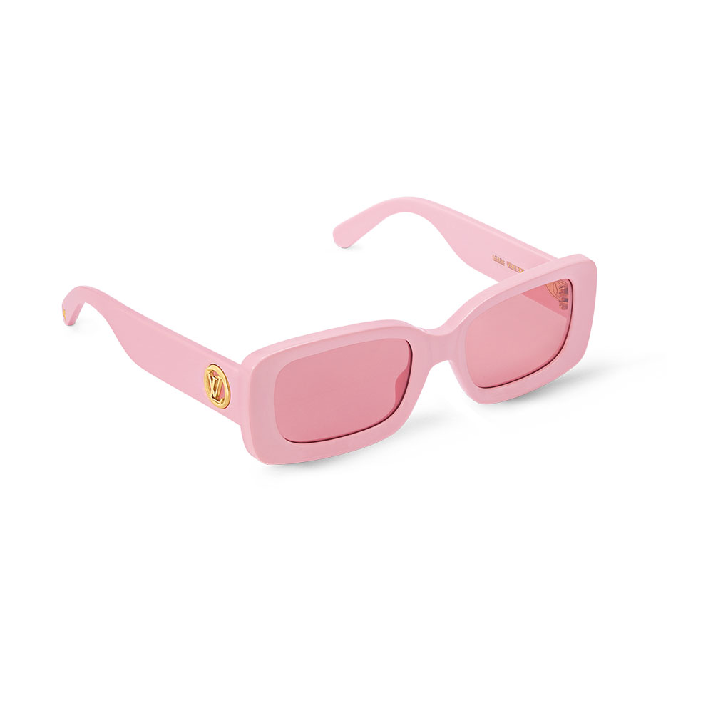 Louis Vuitton Circle Rectangle Sunglasses in Pink Z2421W: Image 1