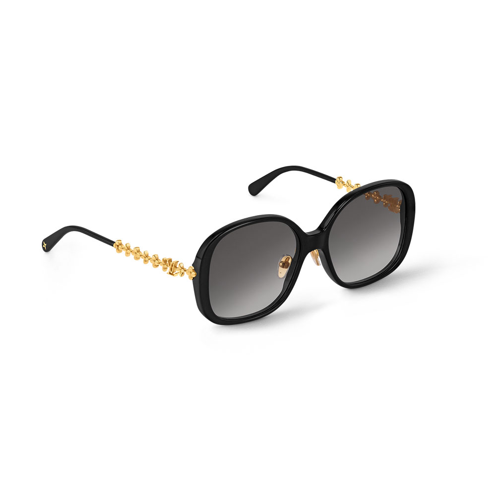 Louis Vuitton Bloom Round Square Sunglasses in Black Z2456U: Image 1