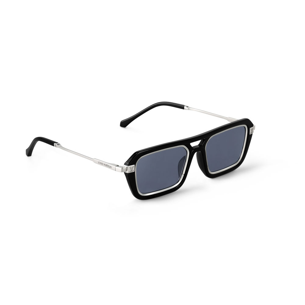 Louis Vuitton Legacy Pilot Square Sunglasses in Black Z2596U: Image 1