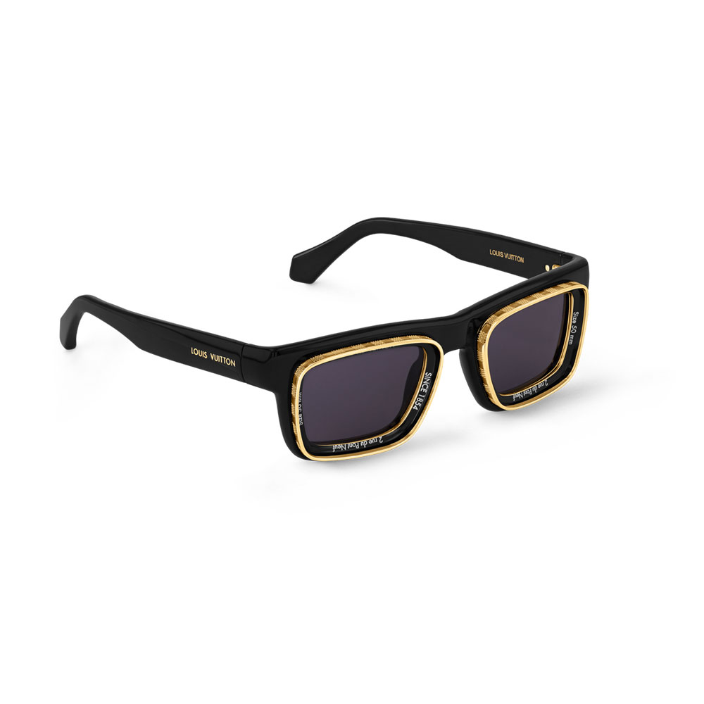 Louis Vuitton Super Vision Square Sunglasses in Black Z2599U: Image 1