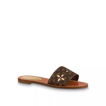 Louis Vuitton Lock It Flat Mule in Gold 1A9RC5