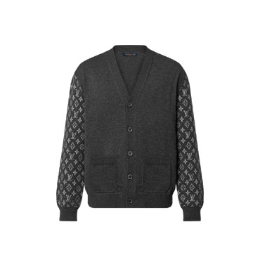 Louis Vuitton Monogram Mix Cashmere Cardigan 1AATM3