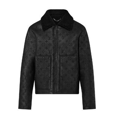 Louis Vuitton Shearling Embossed Monogram Jacket 1AAU2D