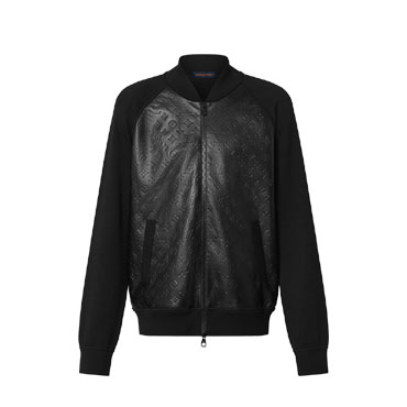 Louis Vuitton Leather And Knitted Wool Blouson 1ABJ1U