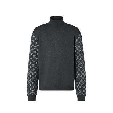 Louis Vuitton Cashmere Blend Turtleneck Grey 1AFAPH