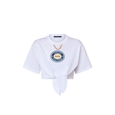 Louis Vuitton Patch Self-Tie T-Shirt White 1AFPG5