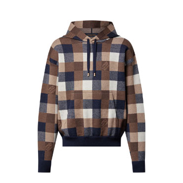 Louis Vuitton Damier Cashmere And Wool-Blend Hoodie 1AFXJV