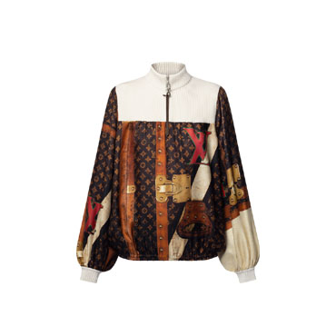 Louis Vuitton LV Trunk Rib Collar Blouse 1AGGTF