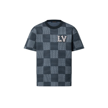 Louis Vuitton Damier Short-Sleeved Crewneck With LV Crystal Patch 1AGHTI