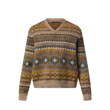 Louis Vuitton Mohair Blend Fair Isle Pullover 1AGJTM