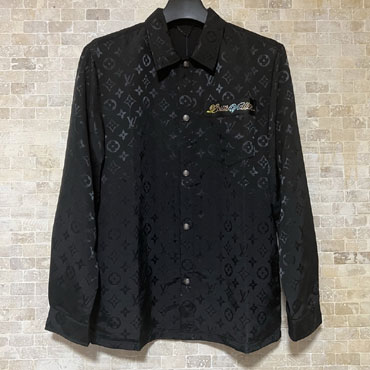 Louis Vuitton Monogram Moire Jacquard Silk Overshirt 1AGTGO