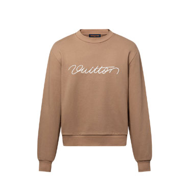 Louis Vuitton Embroidered Cotton Crewneck 1AHEFU