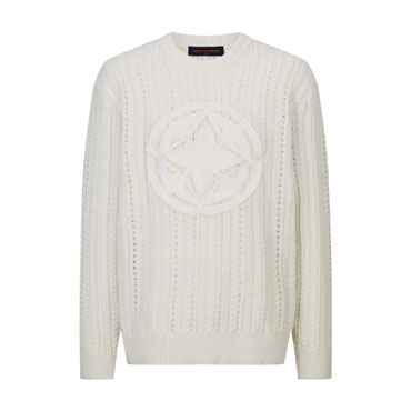 Louis Vuitton Long-Sleeved Cable-Knit Crewneck 1AHVOG