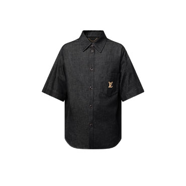 Louis Vuitton Short-Sleeved Chambray Shirt 1AHVW4