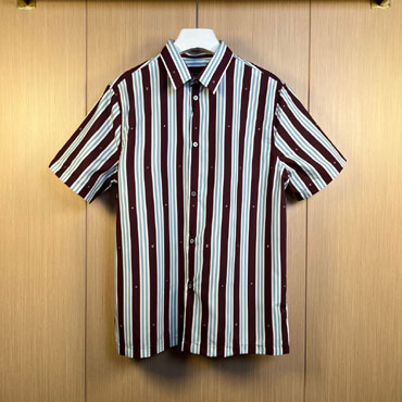 Louis Vuitton Striped Short-Sleeved Shirt 1AHVWE