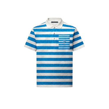 Louis Vuitton Monogram Striped Polo Shirt 1AHWB4