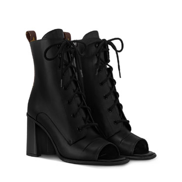 Louis Vuitton Berlin Open Toe Ankle Boot in Black 1AIBRU