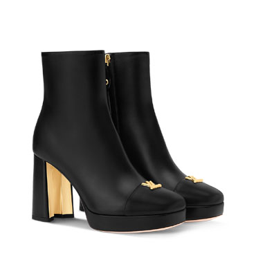 Louis Vuitton Swing Platform Ankle Boot in Black 1AID09