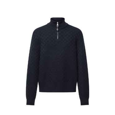 Louis Vuitton Cashmere-Wool Blend Half-Zip Pullover 1AIHNC