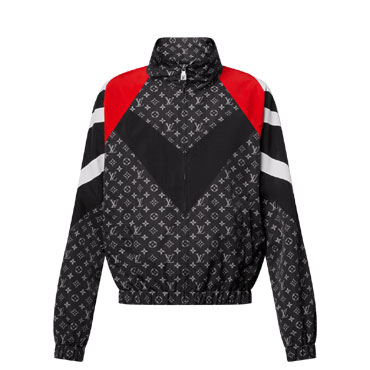 Louis Vuitton Monogram Printed Nylon Tracksuit Top 1AILQ4