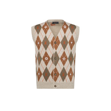 Louis Vuitton Argyle Intarsia Cardigan Vest 1AIMDG