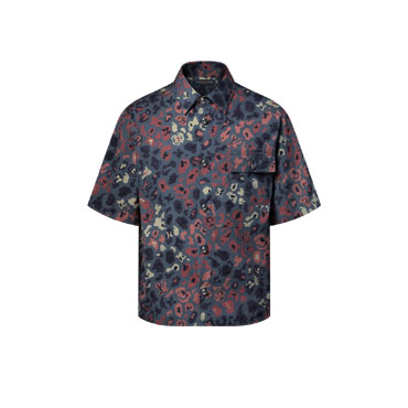 Louis Vuitton Printed Short-Sleeved Workwear Shirt 1AIMGQ
