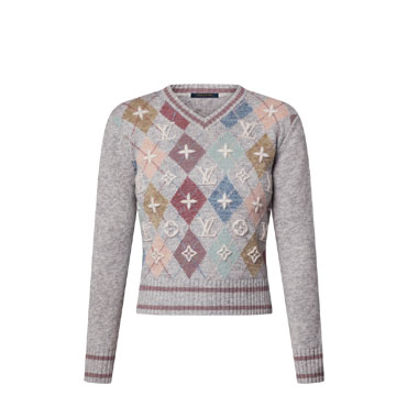 Louis Vuitton 3D Signature Argyle Pullover 1AIQE3
