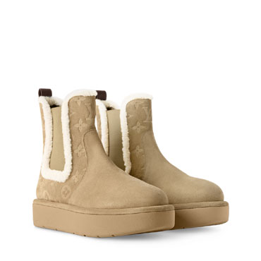 Louis Vuitton Aspen Chelsea Ankle Boot in Beige 1AIUDI