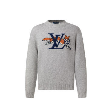 Louis Vuitton Chunky Wool-Cashmere Crewneck 1AJBU1