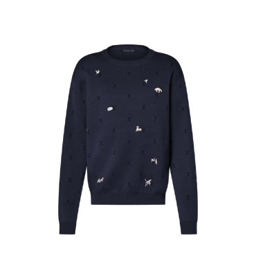 Louis Vuitton Blason Long-Sleeved Crewneck 1AJBUH