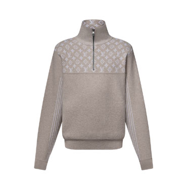 Louis Vuitton Ribbed Wool Half-Zip Pullover 1AJBWH