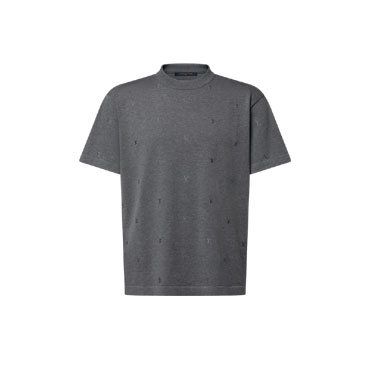 Louis Vuitton Blason Embroidered Short-Sleeved Crewneck 1AJDXJ