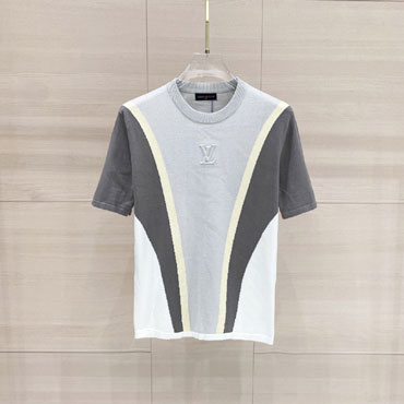 Louis Vuitton Graphic Cotton Jacquard Short-Sleeved Crewneck 1AJR72