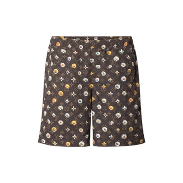 Louis Vuitton Monogram Printed Swim Shorts 1AJRL9
