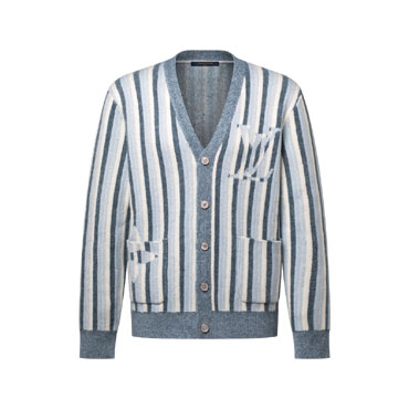 Louis Vuitton Striped Jacquard Cardigan 1AJUHH