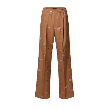 Louis Vuitton x The Darjeeling Limited Fil Coupe Drawstring Pants 1AJUMF