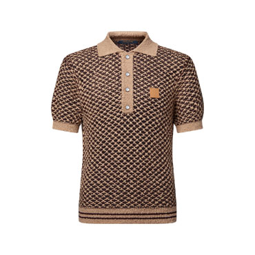 Louis Vuitton Short Sleeved Knitted Mesh Polo 1AJUUF