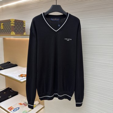 Louis Vuitton Silk Blend Cable V-Neck Pullover 1AK702