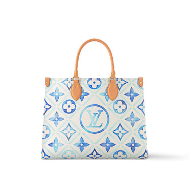 Louis Vuitton OnTheGo MM Tote Bag in Monogram Canvas Blue M11262