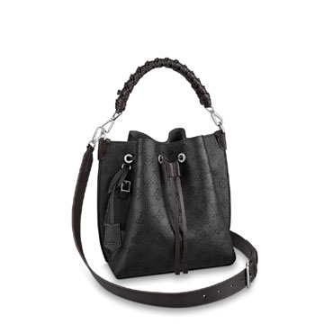 Louis Vuitton Muria Black Leather Bucket Bag M55800