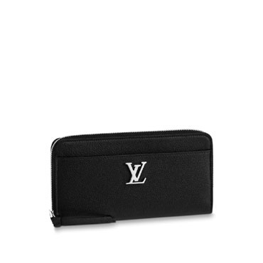 Louis Vuitton Lockme Zippy Wallet Lockme Leather in Black M62622