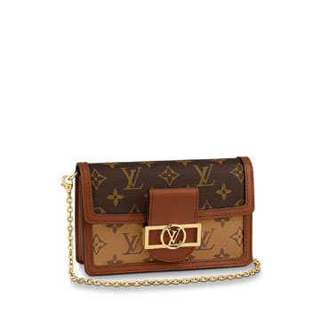 Louis Vuitton Dauphine Chain Wallet Monogram in Brown M68746