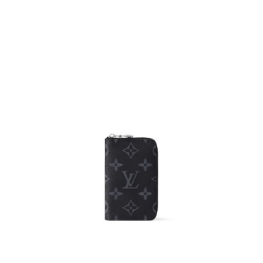 Louis Vuitton Zippy Coin Purse Vertical Monogram Eclipse M81662