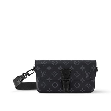 LV Montsouris Wearable Wallet Monogram Eclipse Canvas M83567