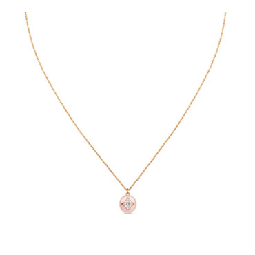 Louis Vuitton B Blossom Pendant Pink Opal Diamonds in Rose Q93794