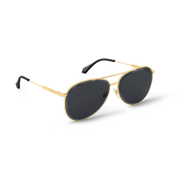 Louis Vuitton Super Vision Metal Pilot Sunglasses in Black Z2636U