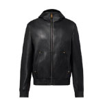 Louis Vuitton Zipped Leather Hoodie 1AFQP4