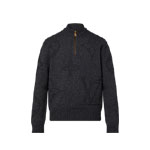 Louis Vuitton Monogram Jacquard Wool Half Zip Pullover 1AFXY6